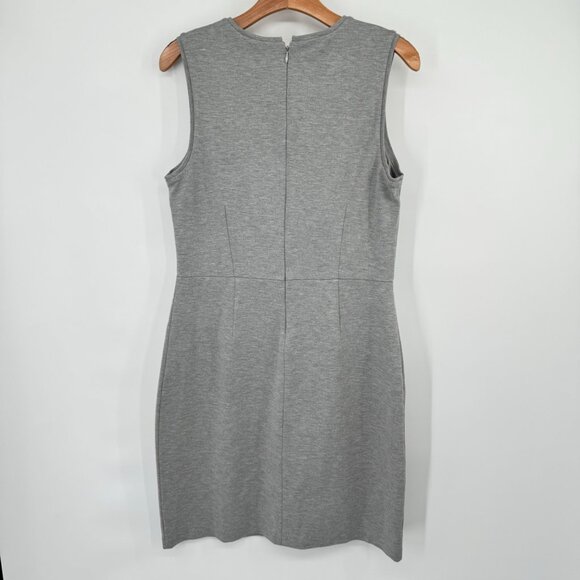 Banana Republic Daisy Embellished Gray Sleeveless Dress Size 10 ponte knit - Picture 13 of 13